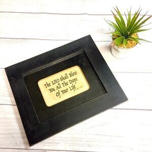 𝅺Wood Framed Psalm 128:5 Wall Picture 10”L X 12”W
